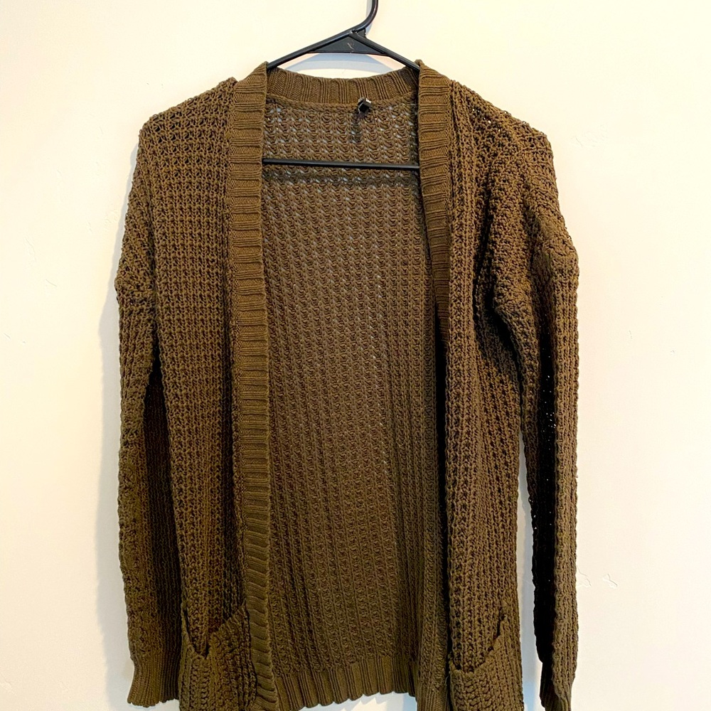 Brown throw over